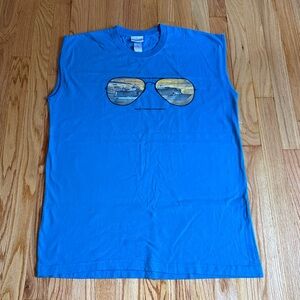 Royal Caribbean International Tee Blue Shirt Sleeveless Cruise Aviator XL